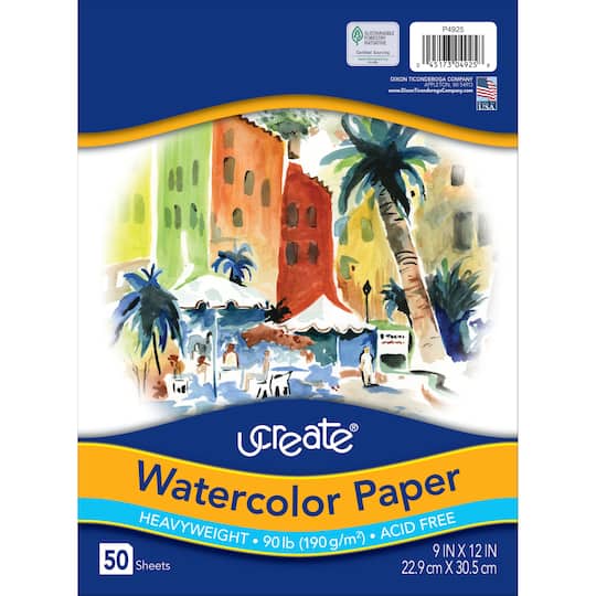 Pacon® Ucreate® 9" x 12" Watercolor Paper Pad